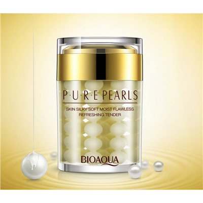 Увлажняющий крем с натуральной жемчужной пудрой Bioaqua Pure Pearls 60 g. Арт:4587