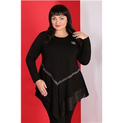 Туника стильная черная plus size