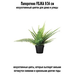 Папоротник FEJKA 9-34 см