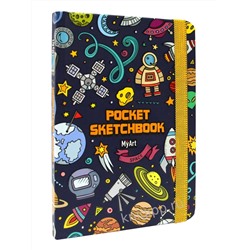 Скетчбук А6  48л "MyArt.Pocket.Космос" тв.пер. резинка 70г/м² 48-4254 ПрофПресс