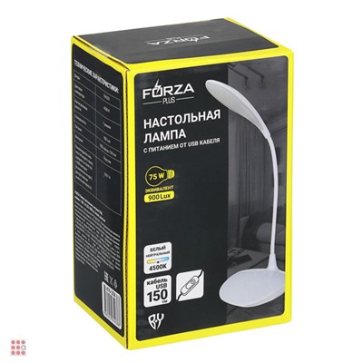 Лампа настольная FORZA, 14 LED, питание USB