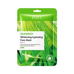 Осветляющая тканевая маска для лица с экстрактом морских водорослей ZOZU Seaweed Whitening Hydrating Face Mask, 25гр