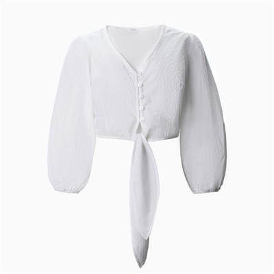 Топ женский MINAKU: Cotton collection цвет белый, р-р 48