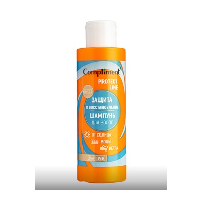 Compliment Protect Line Шампунь для волос Защита и восстановление от солнца воды ветра 150 мл
