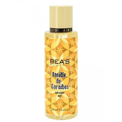 Мист для тела и волос Beas Body & Hair Vanille De Caraibes 250 ml 3 шт.