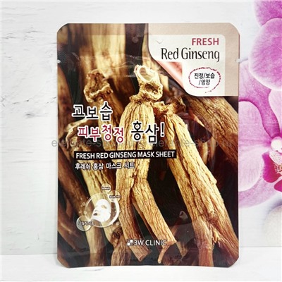 Тканевая маска для лица 3W Clinic Fresh Red Ginseng Sheet Mask (78)