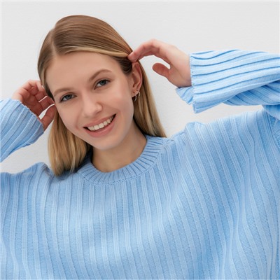 Джемпер вязаный женский MINAKU:Knitwear collection цвет голубой, р-р 42-44