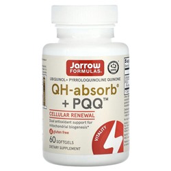 Jarrow Formulas, убихинол, QH-Absorb + PPQ, 60 мягких таблеток