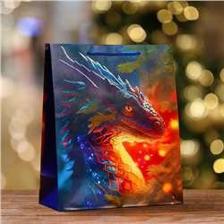 Пакет подарочный "Огненный дракон" , 26 х 32 х 12 см