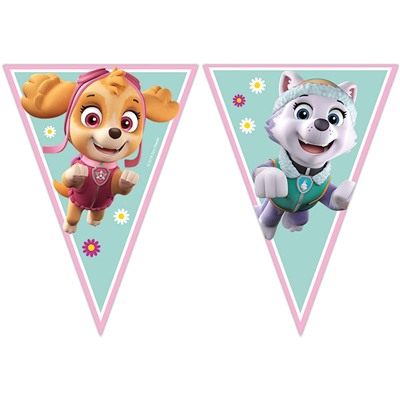 Гирлянда-вымпелы "Щенячий Патруль (дизайн для девочек)" / Paw Patrol (Girl Design)