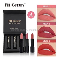 Набор матовых помад Fit Colors Matte Lipstick 3in1 Set A