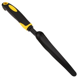 "Иволга" Корнеудалитель 34,5х3,5х3,5см, сталь А3, окрашенная, цвет - черный матовый, эргономичная прорезиненная ручка с отверстием для подвешивания, цвет - черно-желтый (Китай)