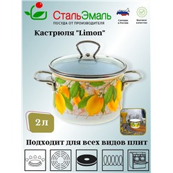 Кастрюля 2,0л цил. Limon 1SD165S белосн.