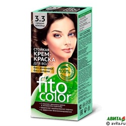 Стойкая крем-краска для волос Fitocolor 115 мл, тон 3.3 горький шоколад