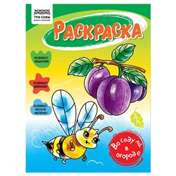 Раскраска ТРИ СОВЫ А5 "Во саду ли, в огороде" (РА5_56180) 16стр.