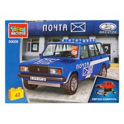 338641 Конструктор lada-2104 почтовая СЛУЖБА, 42 дет. Город мастеров в кор.80шт