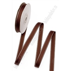 Лента репсовая с люрексом Premium 1,2 см (SF-711) шоколадный №850