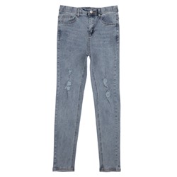 12221118 Брюки текстильные джинсовые для девочек