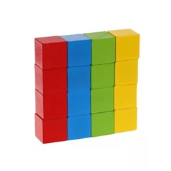 Счетные кубики: 16 шт, 4 цвета, 1 кубик 2, 5 см