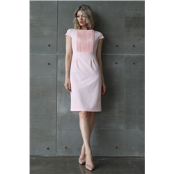 Платье-футляр со складками Розовый