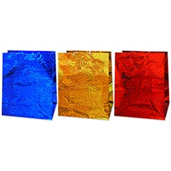 Антелла Пакет подар.бумажн.СО СЛЮДОЙ 26*32,4*12,7 (GOLD,RED,BLUE) (L) /1576 М039