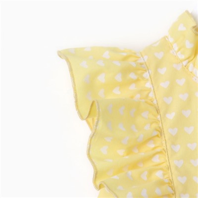 Платье детское с крылышками KAFTAN, размер 34 (122-128 см), цвет жёлтый