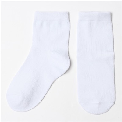 Носки для мальчиков, цвет белые, размер 16 (25-28)