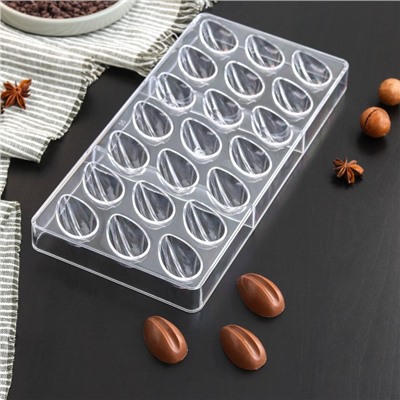 Форма для конфет и шоколада KONFINETTA «Шоколадное яйцо», 33×16,2 см, 21 ячейка