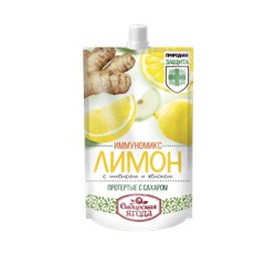 Лимоны с имбирем протертые с сахаром 250 г /дой-пак/ САВА