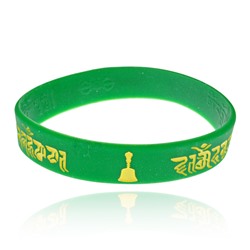 BS475 Буддийский браслет с мантрами, цвет зелёный