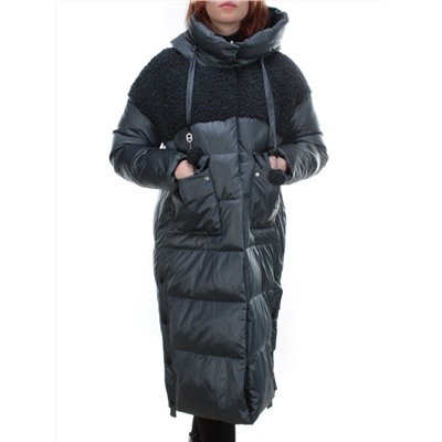 Y21636 GRAY/BLUE Пальто женское зимнее MEIYEE (200 гр. холлофайбера)