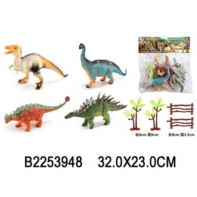 Набор динозавров 4шт. в пакете (KL-66-F28, 2253948)