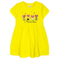 Платье для девочки 81223 желтый/74-48