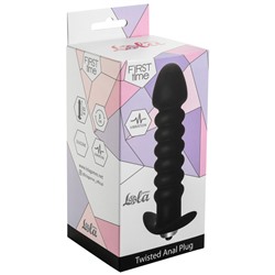 Анальная пробка с вибрацией Twisted Anal Plug Black (Батарейки ААА) 5007-03lola