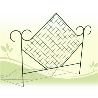 Забор садово-парковый "Ромб" (выс. 0,9м, дл. 5м, дл.дел. 1м) ст. тр. 10мм