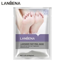 Lanbena Маска-носочки для ног отшелушивающая с лавандой, 40 гр