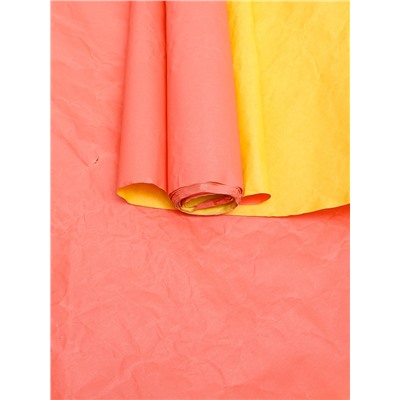 Бумага жатая 70см х 5м 60гр оранжевый/желтый пастель