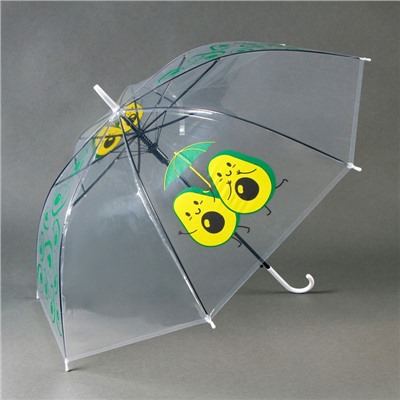 Зонт детский «Авокадо» полуавтомат прозрачный, d=90см