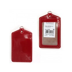 Футляр для карточек (бейдж)  Premier-V-942 натуральная кожа красный гладкий (135)  228959