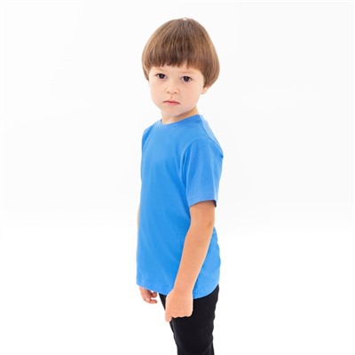 Футболка детская, цвет голубой МИКС, рост 104 см
