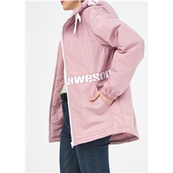 Куртка розовая с капюшоном