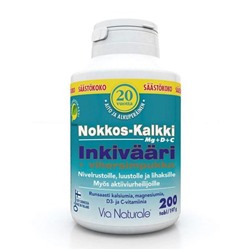 Витамины Nokkos-Kalkki-Inkivaari (крапива, кальций, имбирь, зеленые мидии) - 200 таб (срок реализации до 30.05.2024г) 1