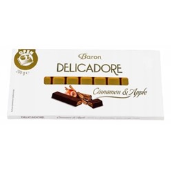 Темный шоколад Baron Delicadore (яблоко, корица) 200 гр