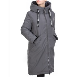 2238 DARK GREY Пальто женское зимнее AKIDSEFRS (200 гр. холлофайбера)