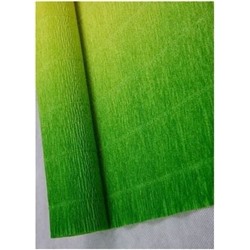 Бумага гофрированная простая-переход, 180гр 600/5 желто-зеленая