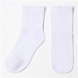 Носки для девочек, цвет белый, размер 20-22 (27-30)