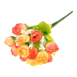 TCV008-01 Искусственные цветы Чайные розы, 22,5х9см, цвет оранжевый
