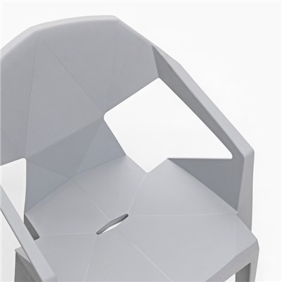 Кресло для сада "Epica" серое, макс. нагрузка 120 кг, 41,5 х 56,5 х 81 см