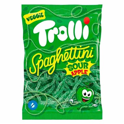 Жевательный мармелад Trolli Spaghettini Sour Apple (спагетти со вкусом кислого яблока) 100 гр