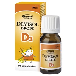 Капли DeviSol Drops с витамином D3 для детей на масляном растворе 10 мл